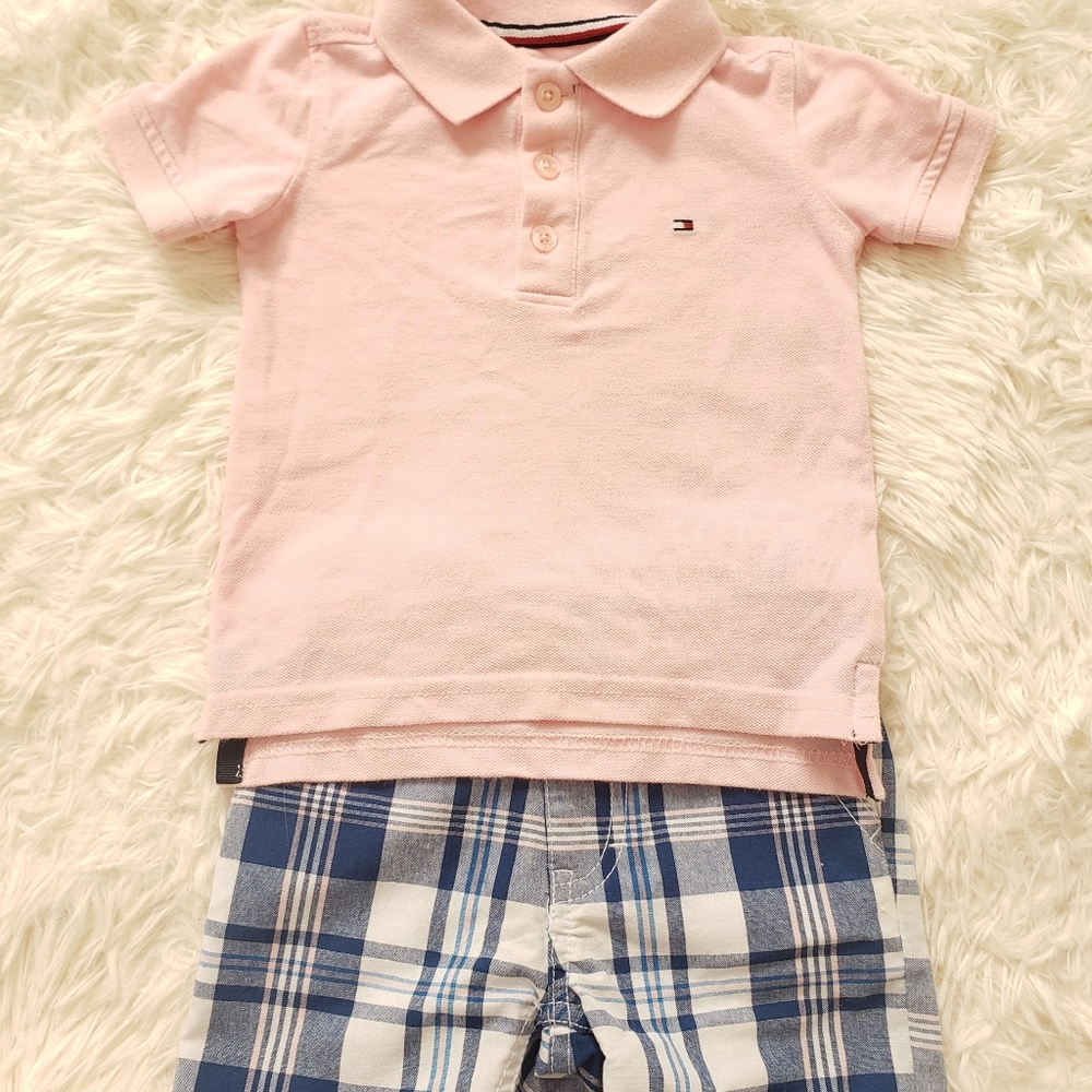 Like New- 12 month Tommy Hilfiger boys outfit